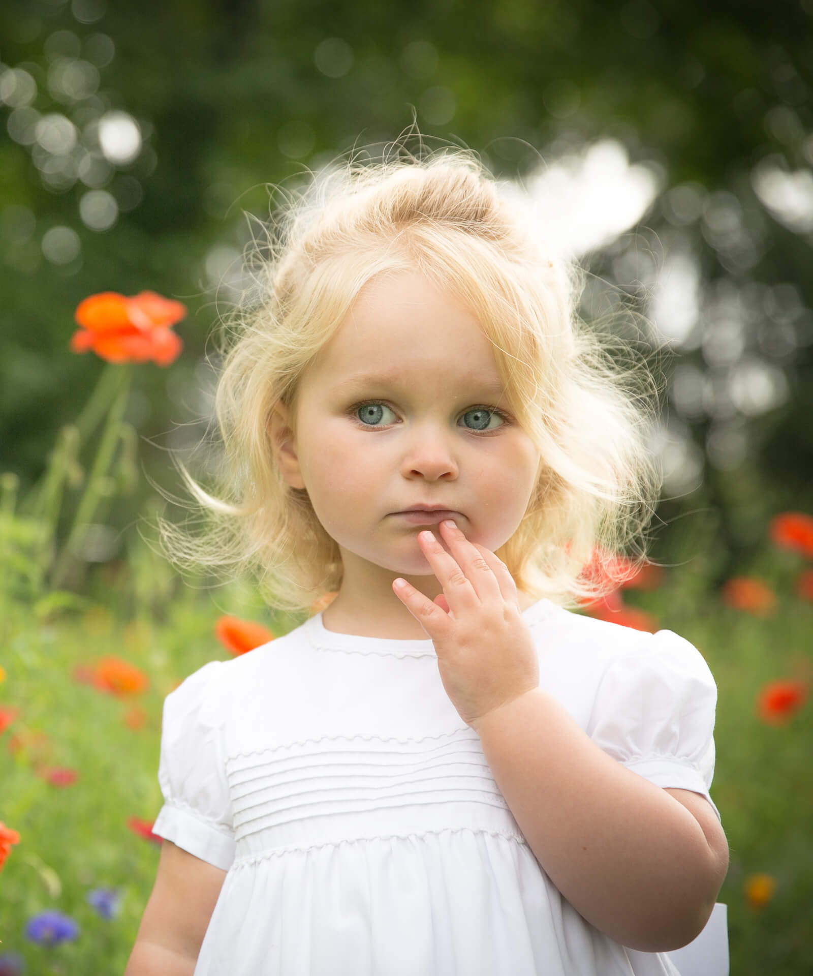 White Pleated Baby Girl Dress Amelia Brennan