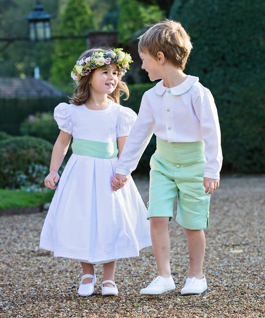 Linen flower 2025 girl dresses